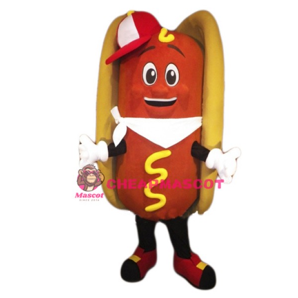 Happy Lightweight Hot Dog Mascot Costume