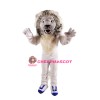 Fierce White Lion Mascot Costume