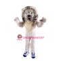 Fierce White Lion Mascot Costume