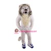 Fierce White Lion Mascot Costume