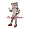 Happy Snow Leopard Mascot Costume