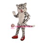 Happy Snow Leopard Mascot Costume