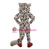 Happy Snow Leopard Mascot Costume