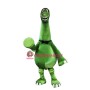 Happy Green Dinosaur Mascot Costume