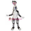 Black White Pink Rabbit Mascot Costume