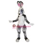 Black White Pink Rabbit Mascot Costume