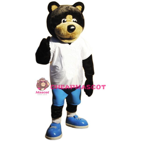 Cute Sport Brown Bear Mascot Costume