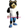 Cute Sport Brown Bear Mascot Costume