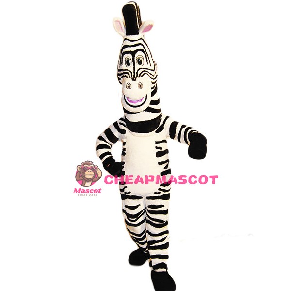 Happy Lightweight Zebra Mascot Costume