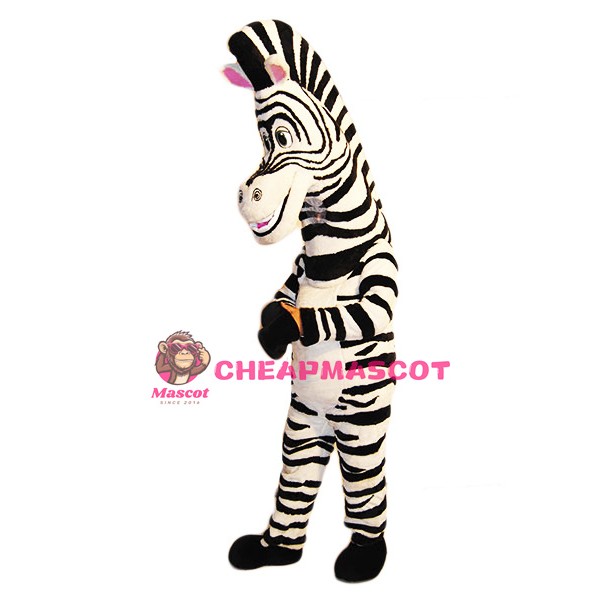Happy Lightweight Zebra Mascot Costume