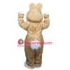 Brown Pink Bunny Mascot Costume