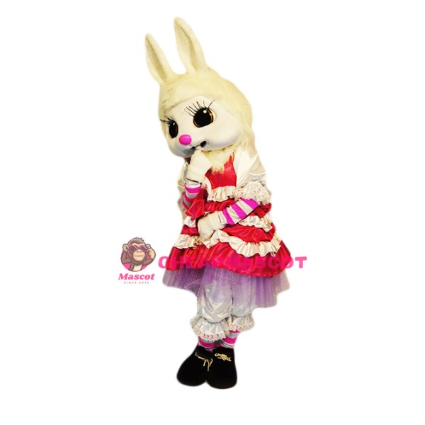 Fashion White Rabbit Mascot Costume