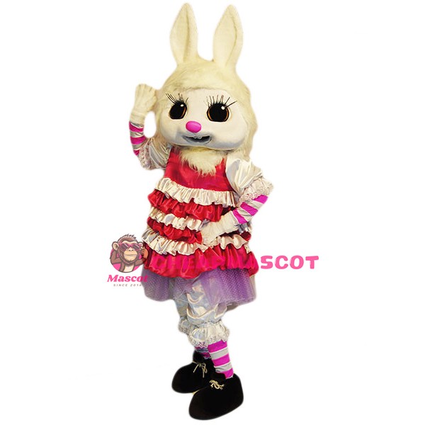 Fashion White Rabbit Mascot Costume