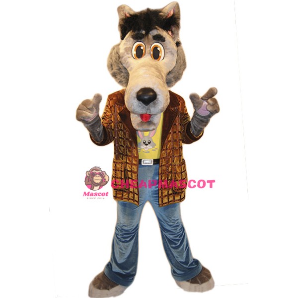 Friendly Wolf Mascot Costume