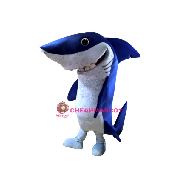 Professional Quality Blue Shark Mascot Costume