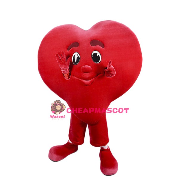 Super Cute Red Heart Mascot Costume