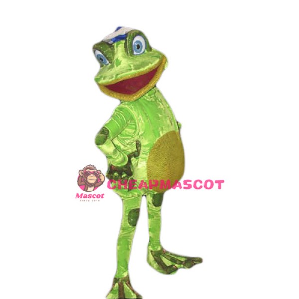 Smiling Frog Mascot Costume