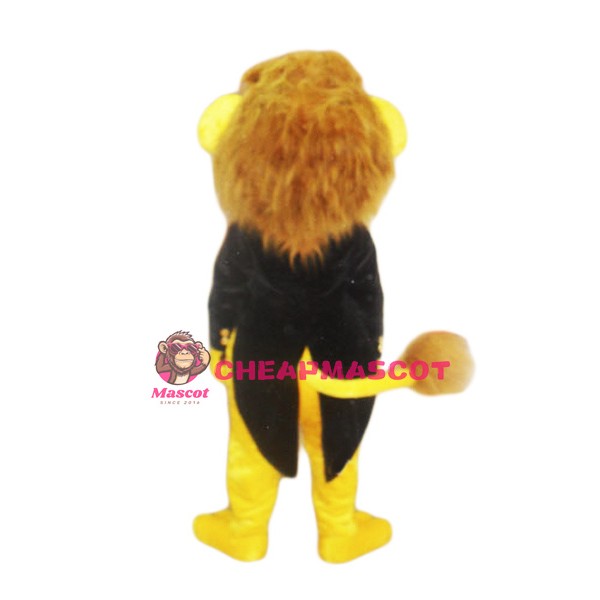 Cute Yellow Lion Mascot Costume