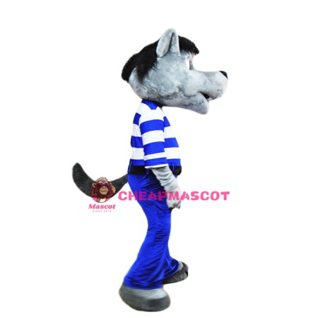 Grey Wolf Mascot Costume