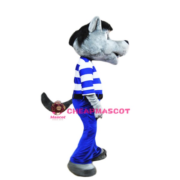 Grey Wolf Mascot Costume