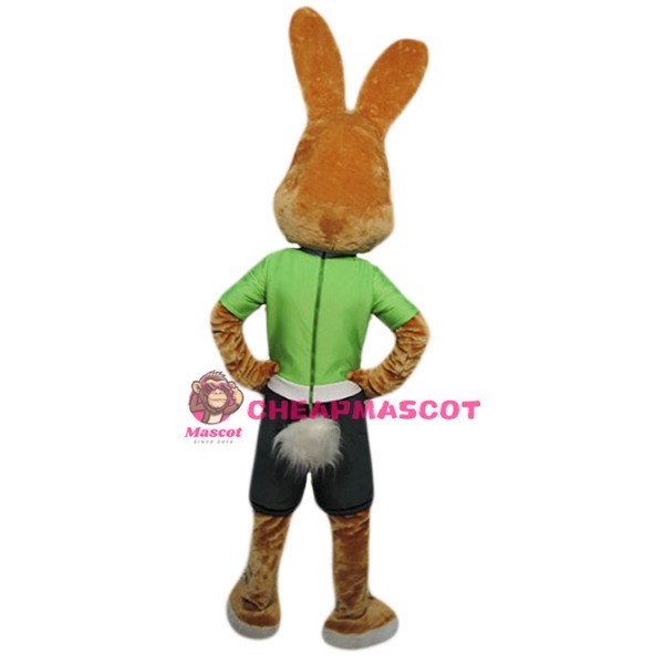Friendly Brown Rabbit Mascot Costume