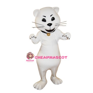 White Cat Mascot Costume