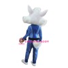 Friendly White Fox Mascot Costume