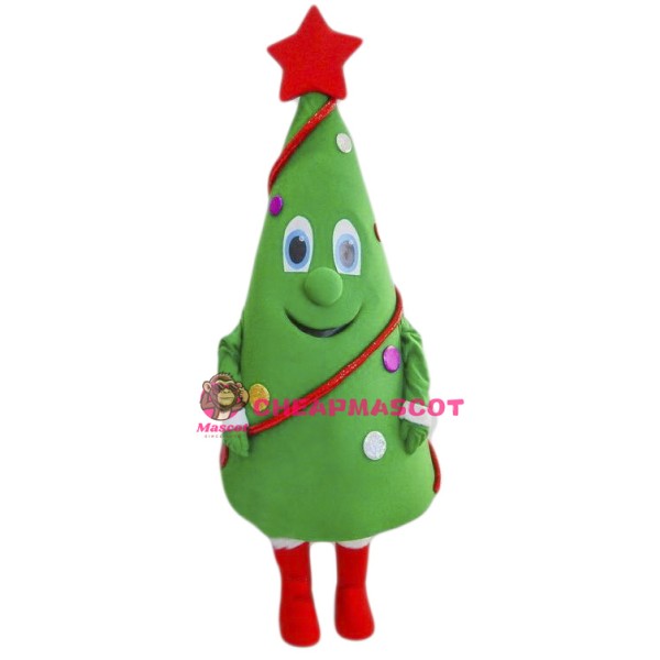 Happy Lightweight Christmas Tree Mascot Costume