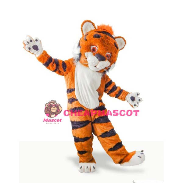 Cute Furry Tiger Mascot Costume