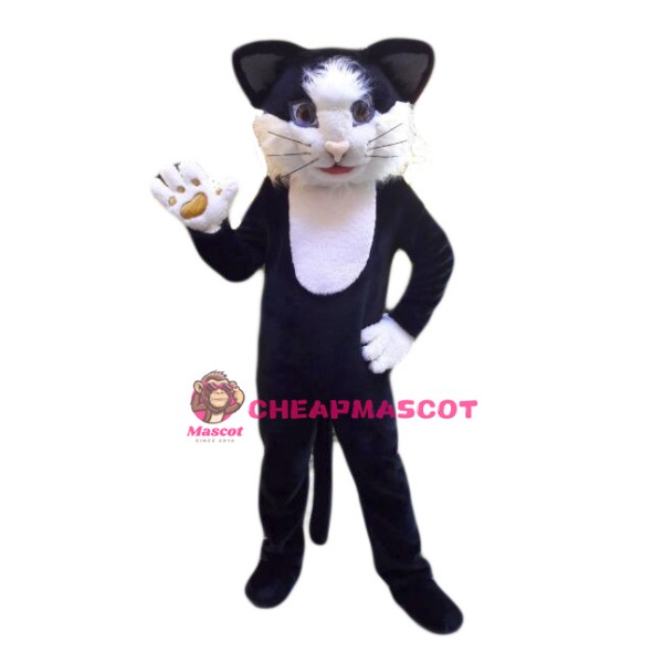 Black White Cat Mascot Costume