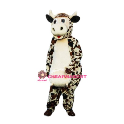 Friendly Cow Mascot Costume