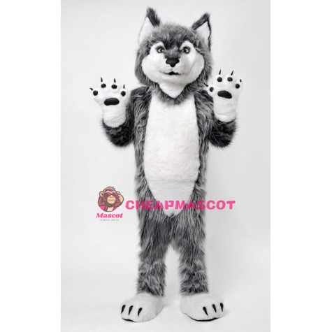 Super Cute Wolf Mascot Costume
