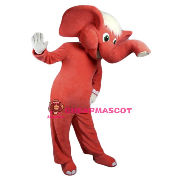 Red Elephant Mascot Costume