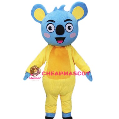 Happy Blue Koala Mascot Costume
