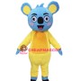 Happy Blue Koala Mascot Costume
