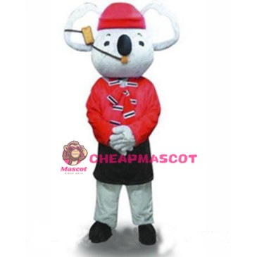 Red Coat Koala Mascot Costume