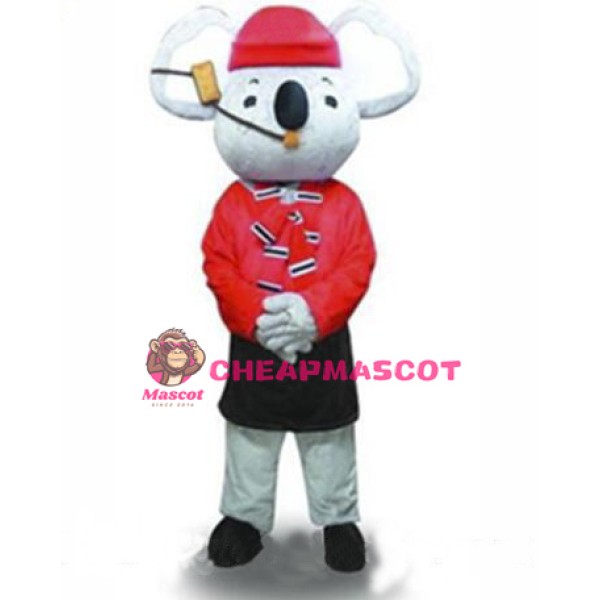Red Coat Koala Mascot Costume