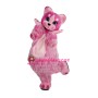 Pink Furry Cat Mascot Costume