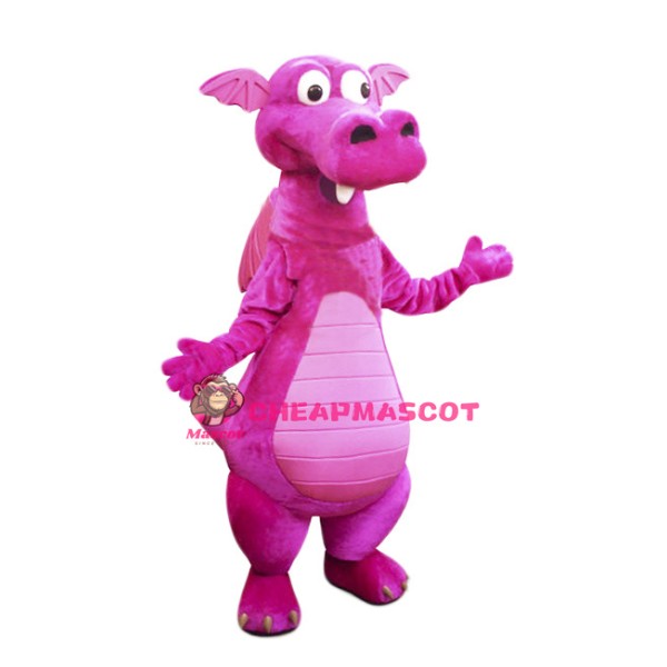 Pink Dragon Mascot Costume