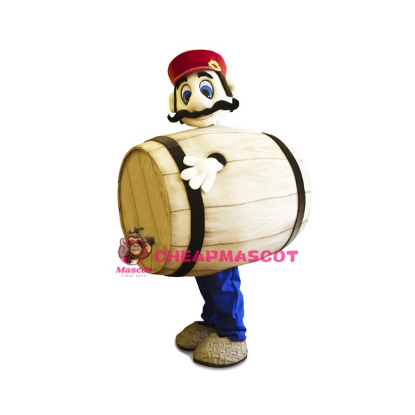 Barrel Man Mascot Costume