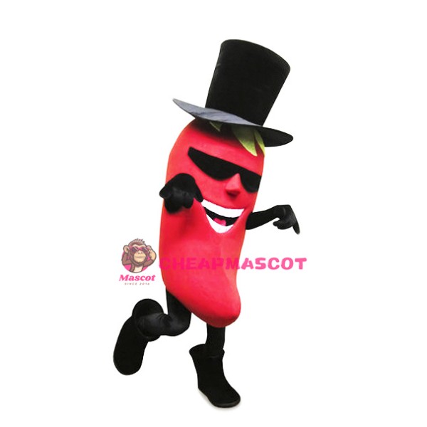 Happy Lightweight Chili Pepper Mascot Costume
