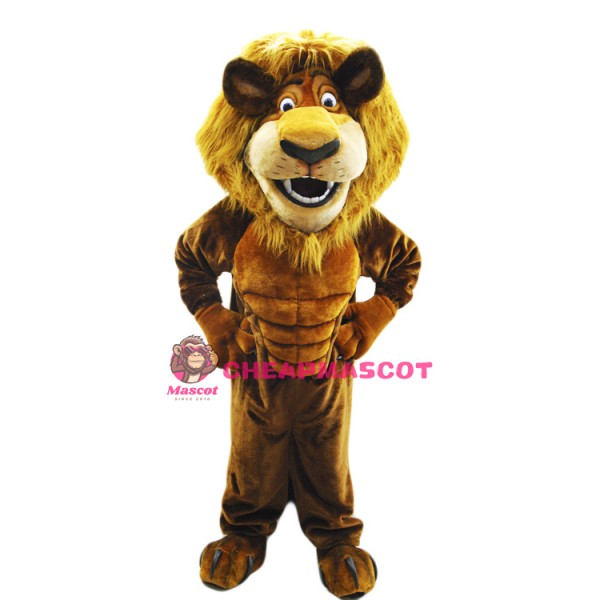 Happy Power Lion Mascot Costume