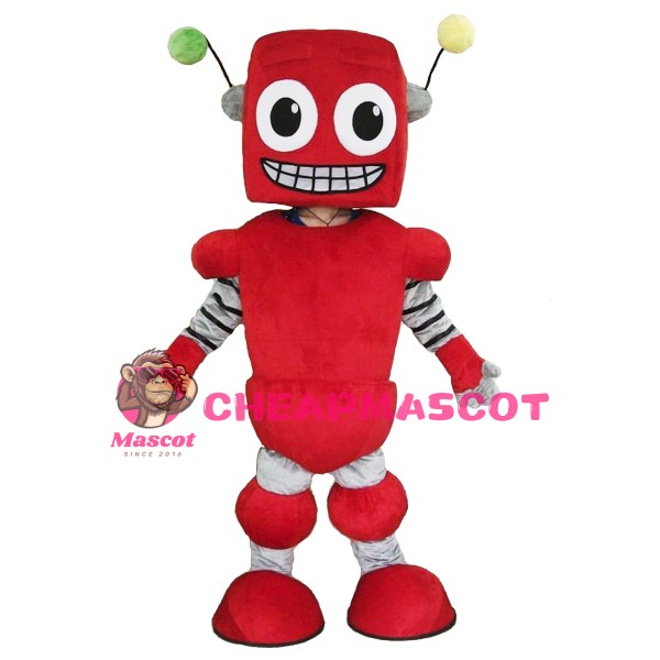 Red Robot Mascot Costume
