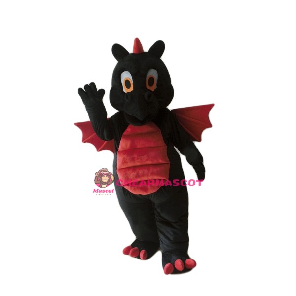 Lightweight Black Dragon Mascot Costume