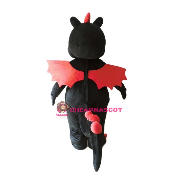 Lightweight Black Dragon Mascot Costume