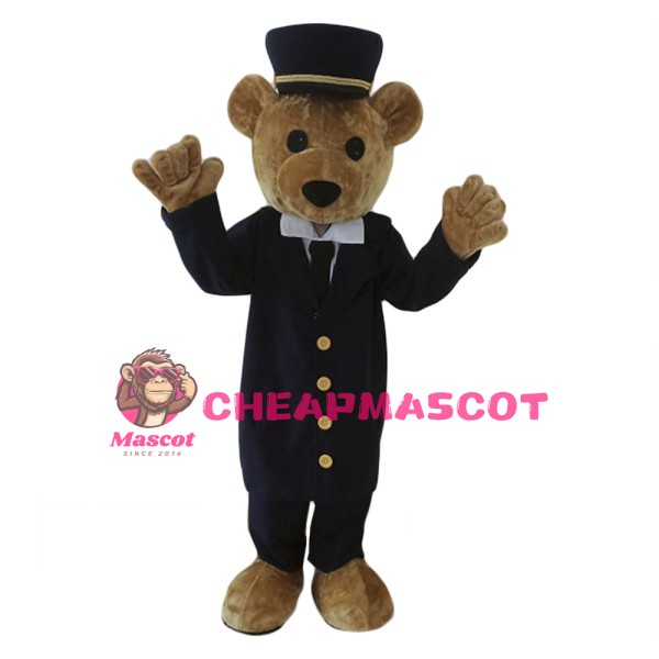 Adult Police Teddy Bear Mascot Costume