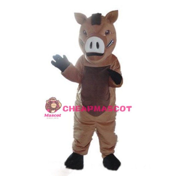Brown Boar Mascot Costume