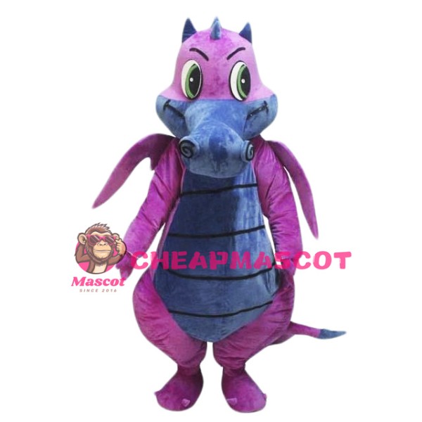 Pink & Grey Dragon Mascot Costume