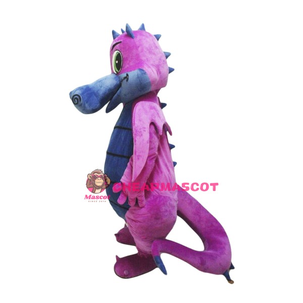 Pink & Grey Dragon Mascot Costume