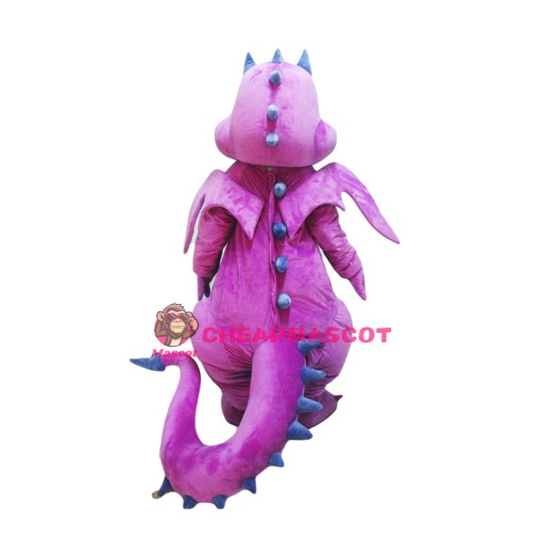 Pink & Grey Dragon Mascot Costume